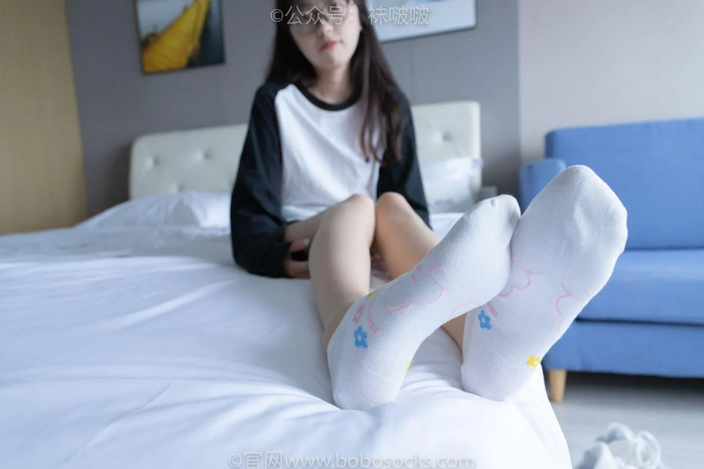[BoBoSocks袜啵啵]NO.015 稚予-阿迪板鞋、白色短棉袜、肉丝 [135P]插图8